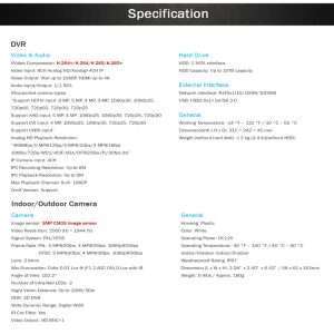 cctv specifications