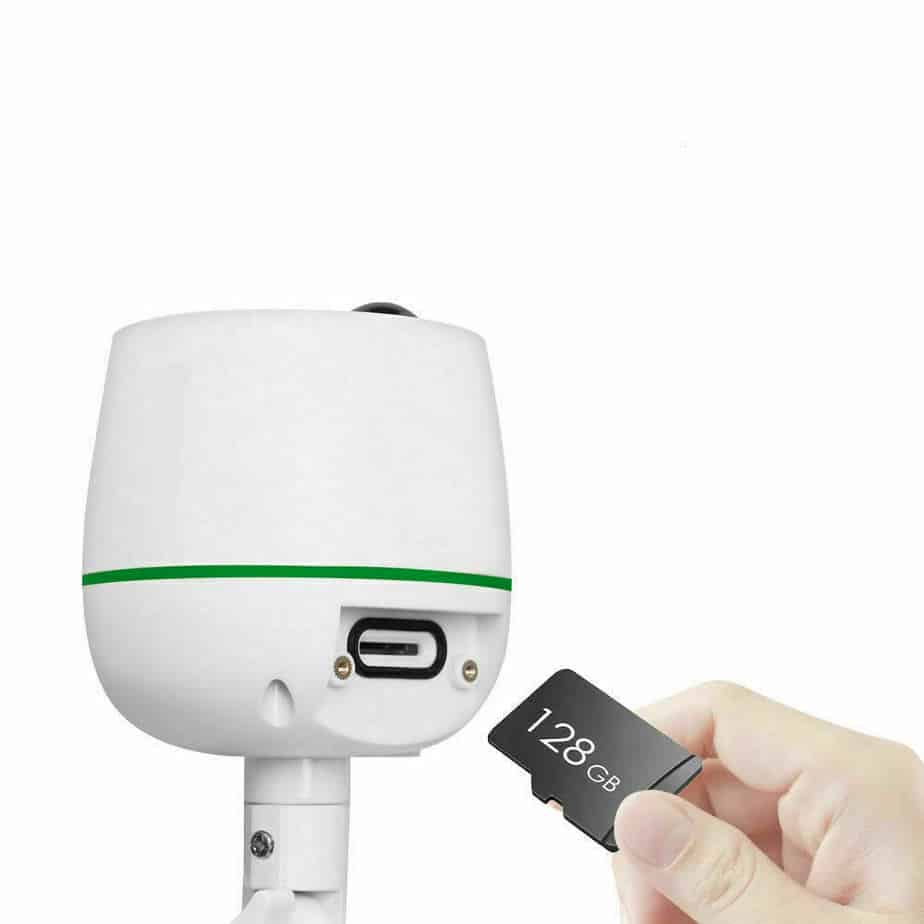 Wifi security camera sd card stores video up to 128 MB