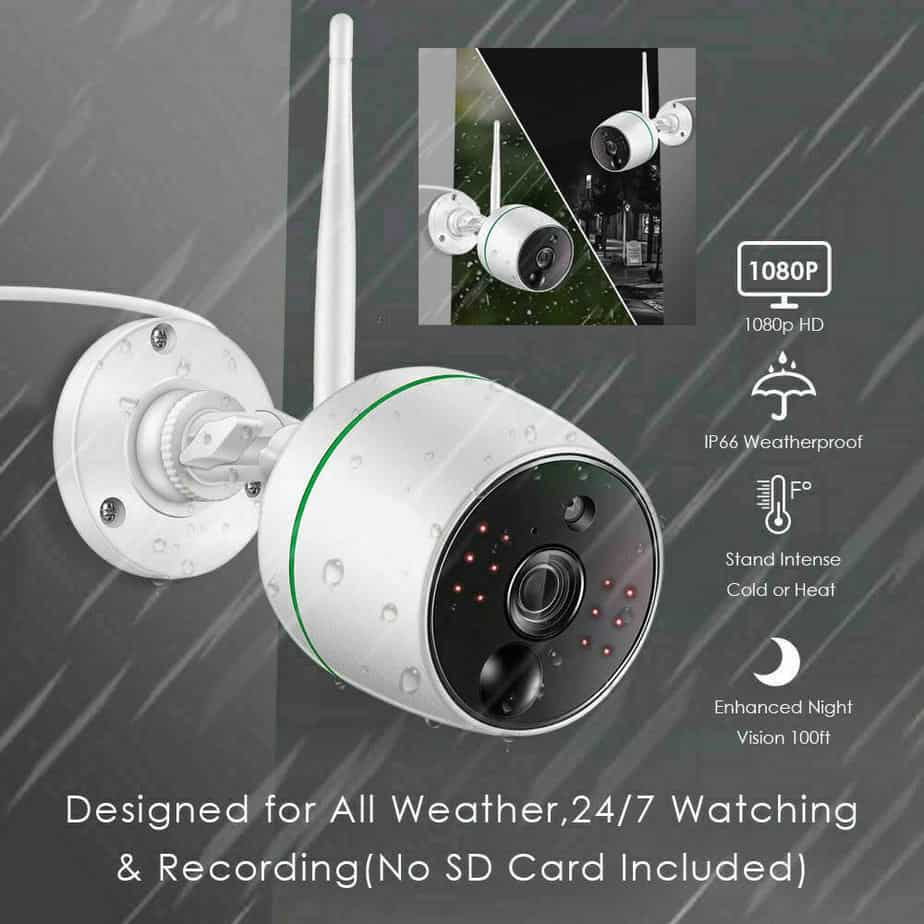 night vision and rainproof Wifi security camera