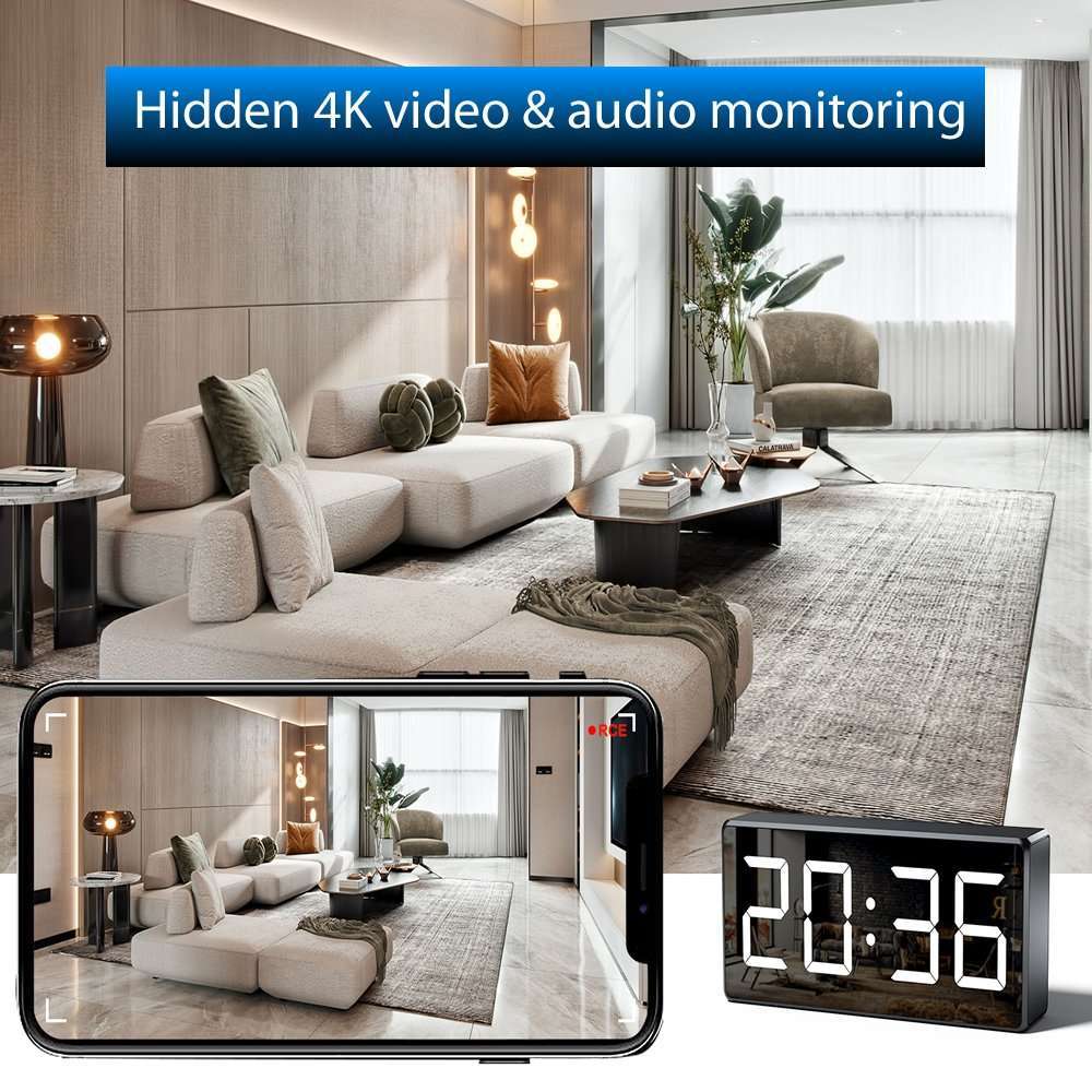 wifi spy camera clock